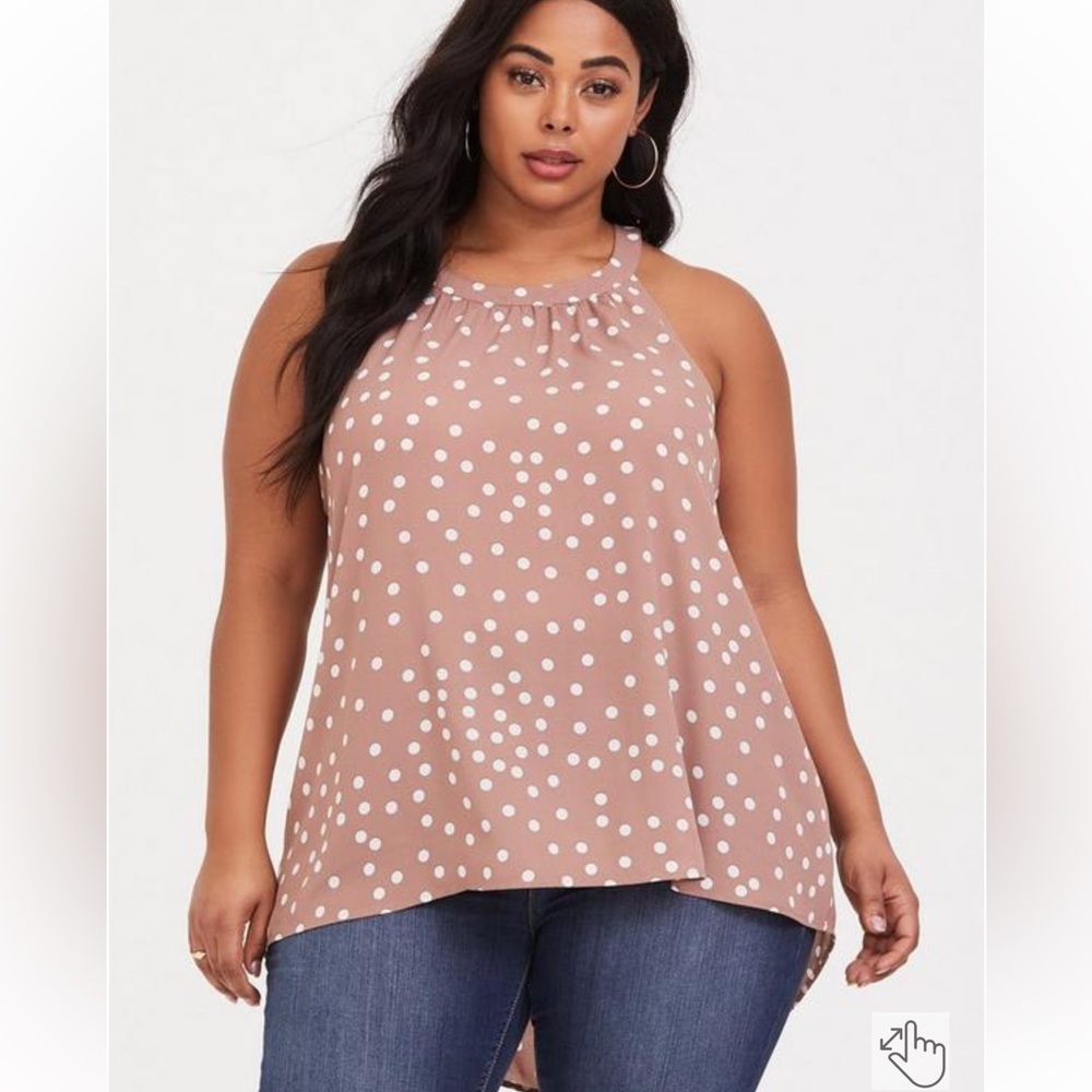 Torrid Georgette High Neck Tank Top